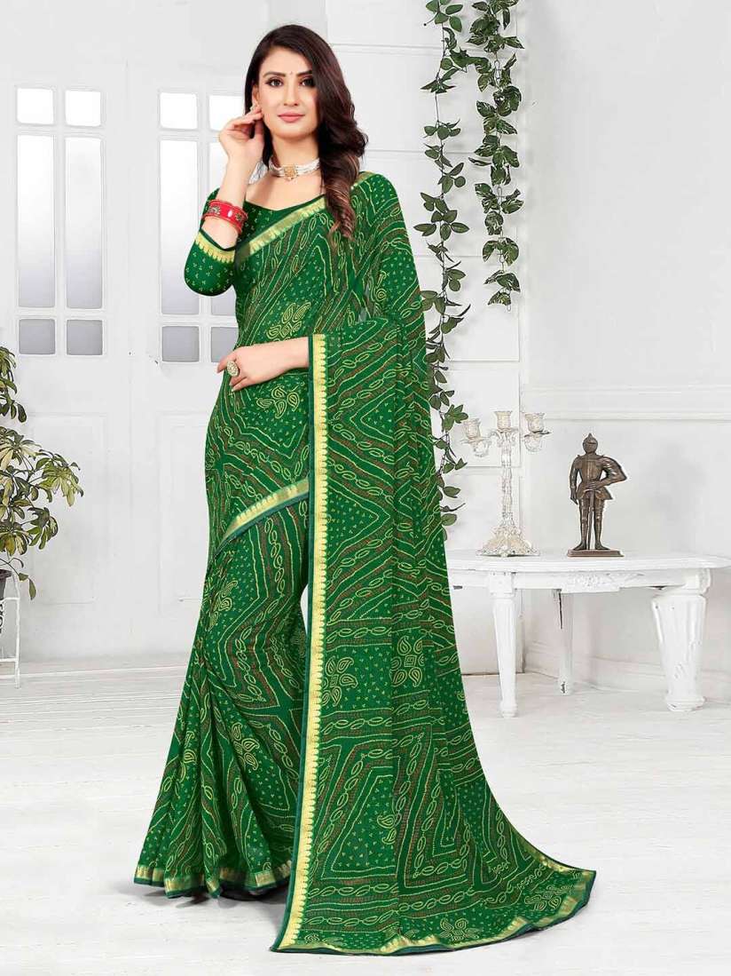 Buy Mitera Bandhani Zari Detailed Bandhani Saree Sarees for Women 24473596 Myntra