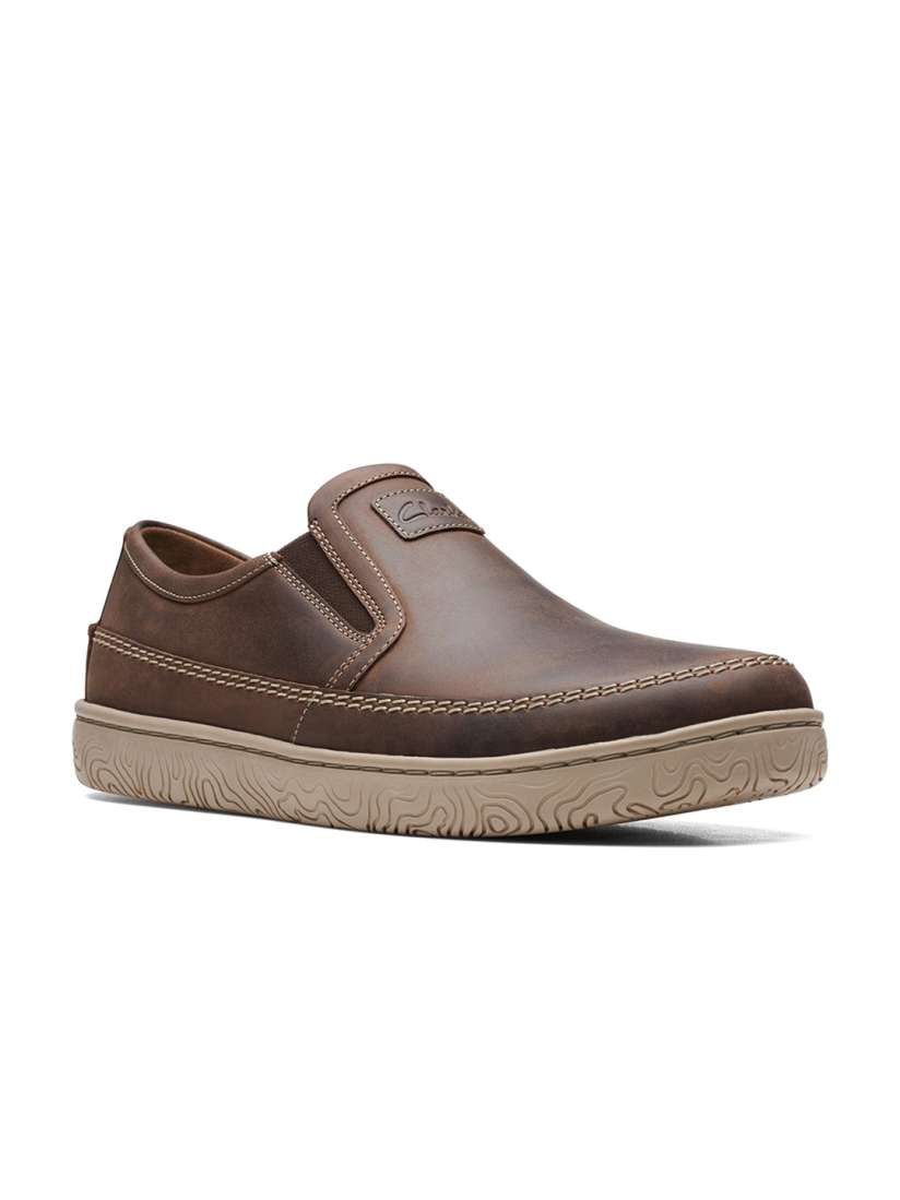 Buy Clarks Men Memory Foam Insole Leather Contrast Sole Slip On Sneakers Casual Shoes for Men 24483090 Myntra