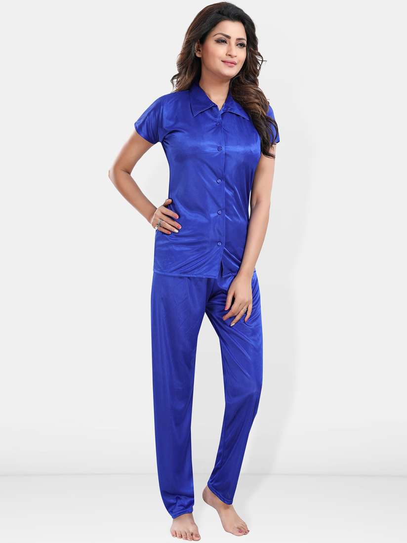 Buy Be You Satin Shirt Lounge Pant Night Suit Night suits for Women 24483550 Myntra