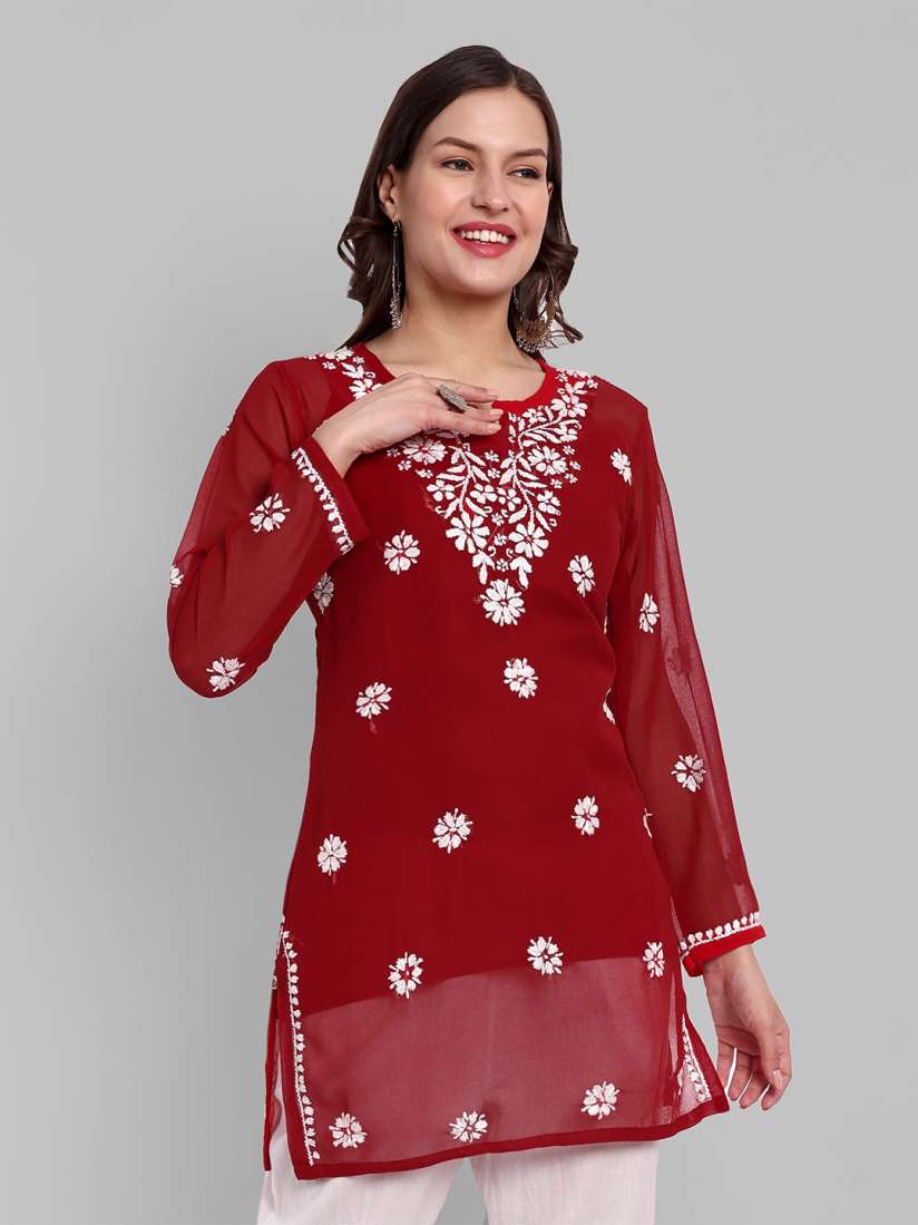 Myntra long straight kurtis deals