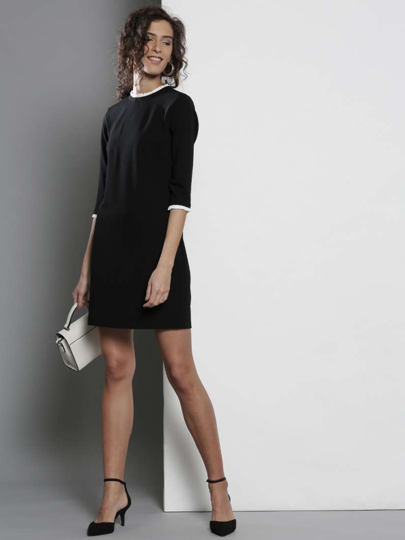 Dorothy perkins black shift dress hot sale