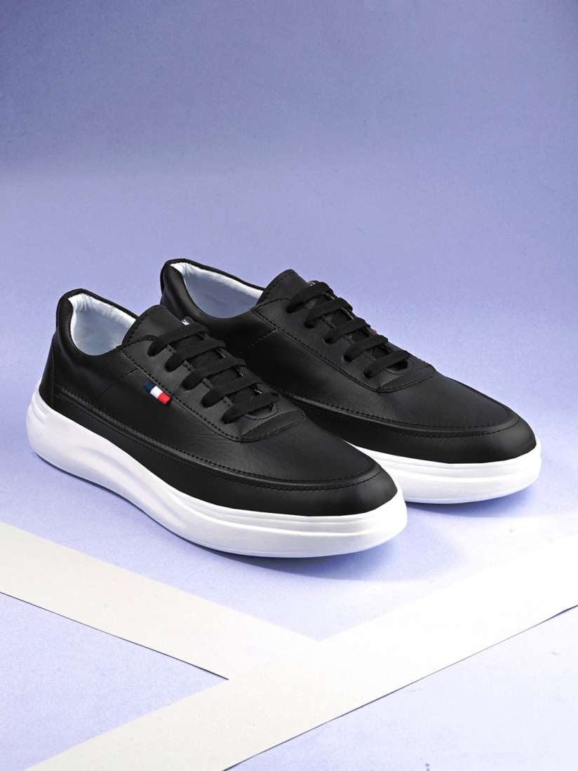 Buy The Roadster Lifestyle Co. Men Black White Padded Insole Contrast Sole Sneakers Casual Shoes for Men 24492930 Myntra