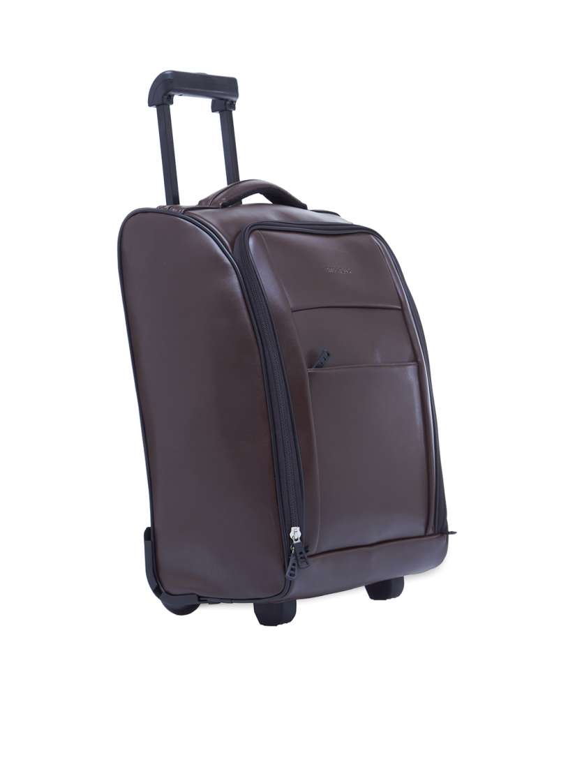 Buy Bags.R.us Brown Solid 36L Overnight Cabin Trolley Bag Trolley Bag for Unisex 2449693 Myntra