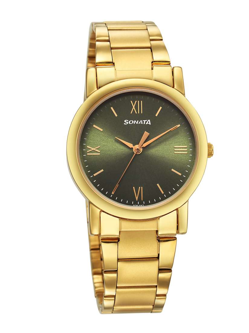 Buy Sonata Men Classique Brass Dial Stainless Steel Straps Analogue Watch 7987YM15W Watches for Men 24500078 Myntra