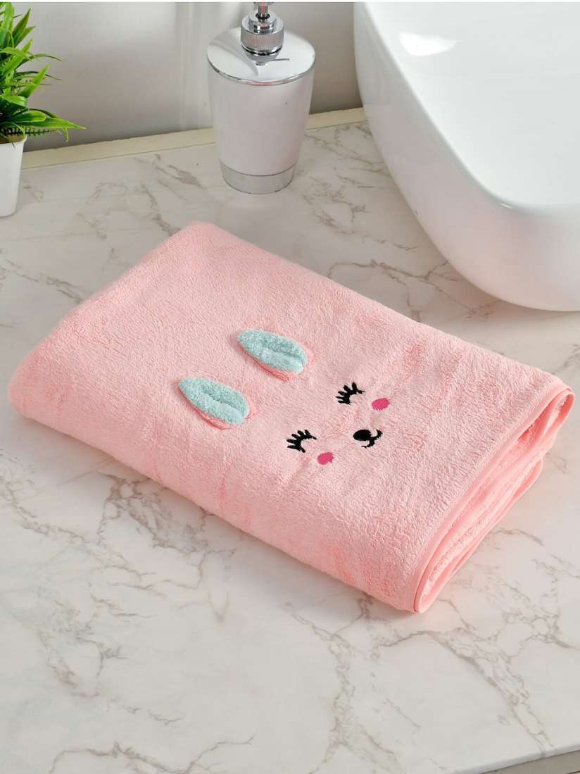Buy Bajo s Peach Colored 650 GSM Microfiber Antibacterial Bath Towel Bath Towels for Women 24500144 Myntra