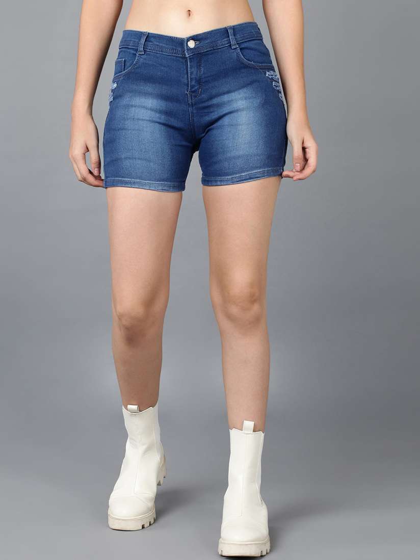 Cycling denim shorts online