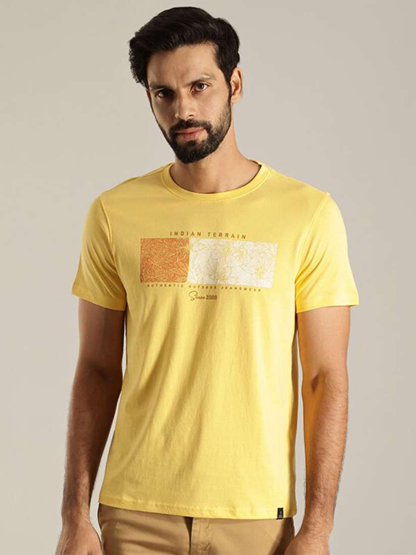 Buy Indian Terrain Geometric Printed Cotton T shirts Tshirts for Men 24503550 Myntra