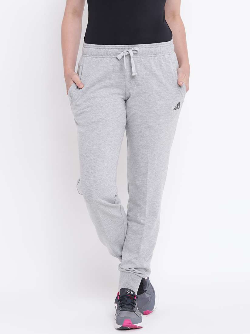 Buy ADIDAS Women Grey Melange ESS Solid Joggers Track Pants for Women 2450449 Myntra