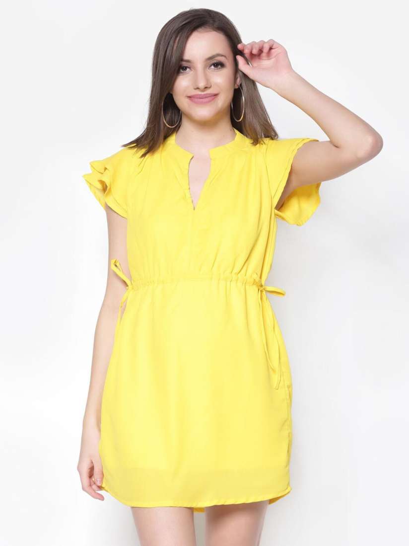 Myntra yellow dress on sale