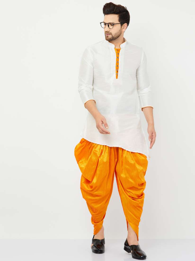 Buy Armaan Ethnic Asymmetric Dupion Silk Kurta With Dhoti Pants Kurta Sets for Men 24507440 Myntra