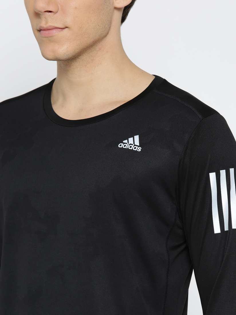 Buy ADIDAS Black RS Solid Round Neck Running T shirt Tshirts for Men 2450765 Myntra