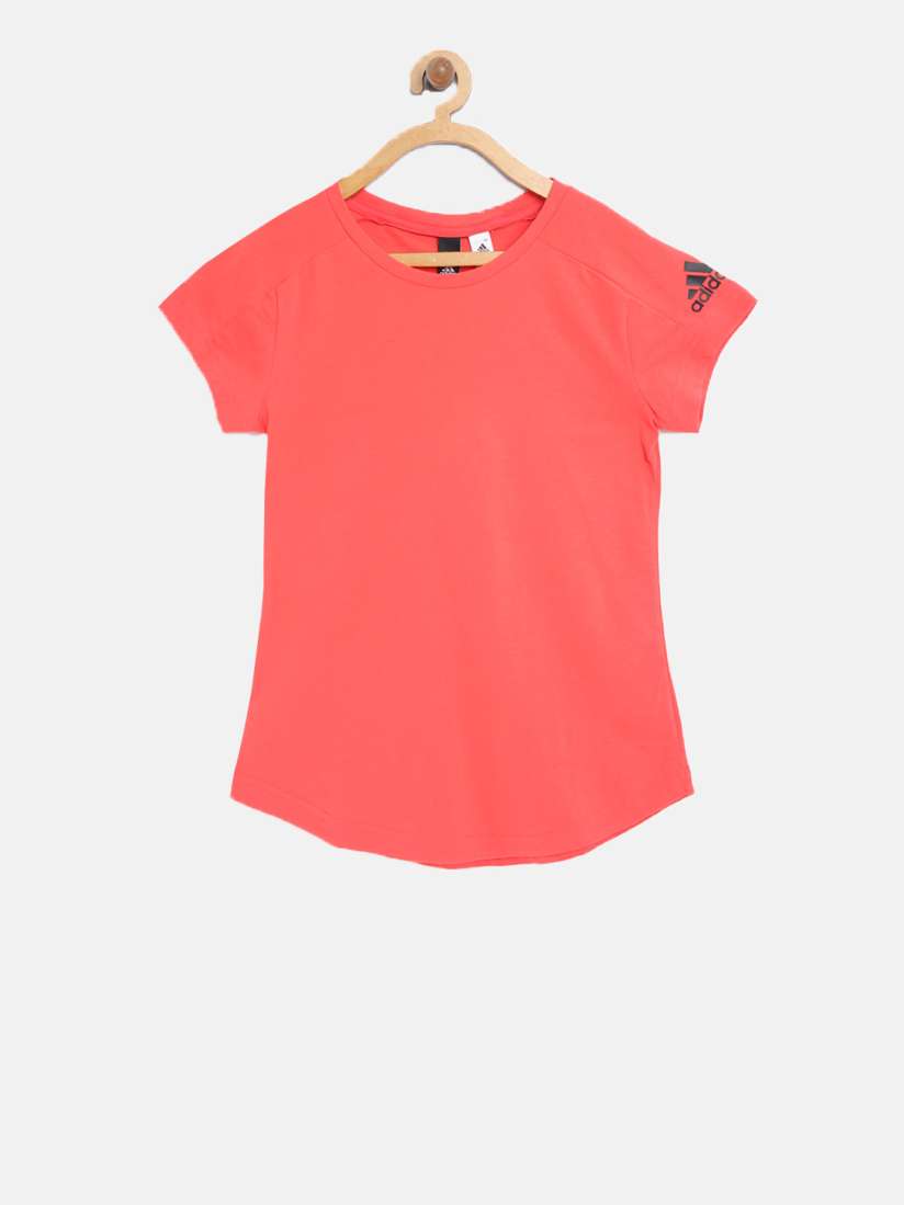 Buy ADIDAS Girls Coral Red YG ZNE Training T shirt Tshirts for Girls 2450790 Myntra