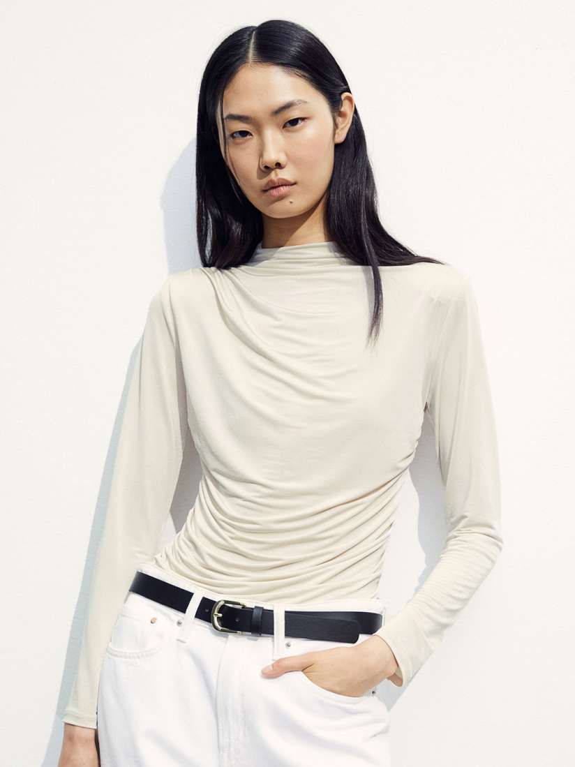 Buy H M Draped Turtleneck Top Tops for Women 24508258 Myntra