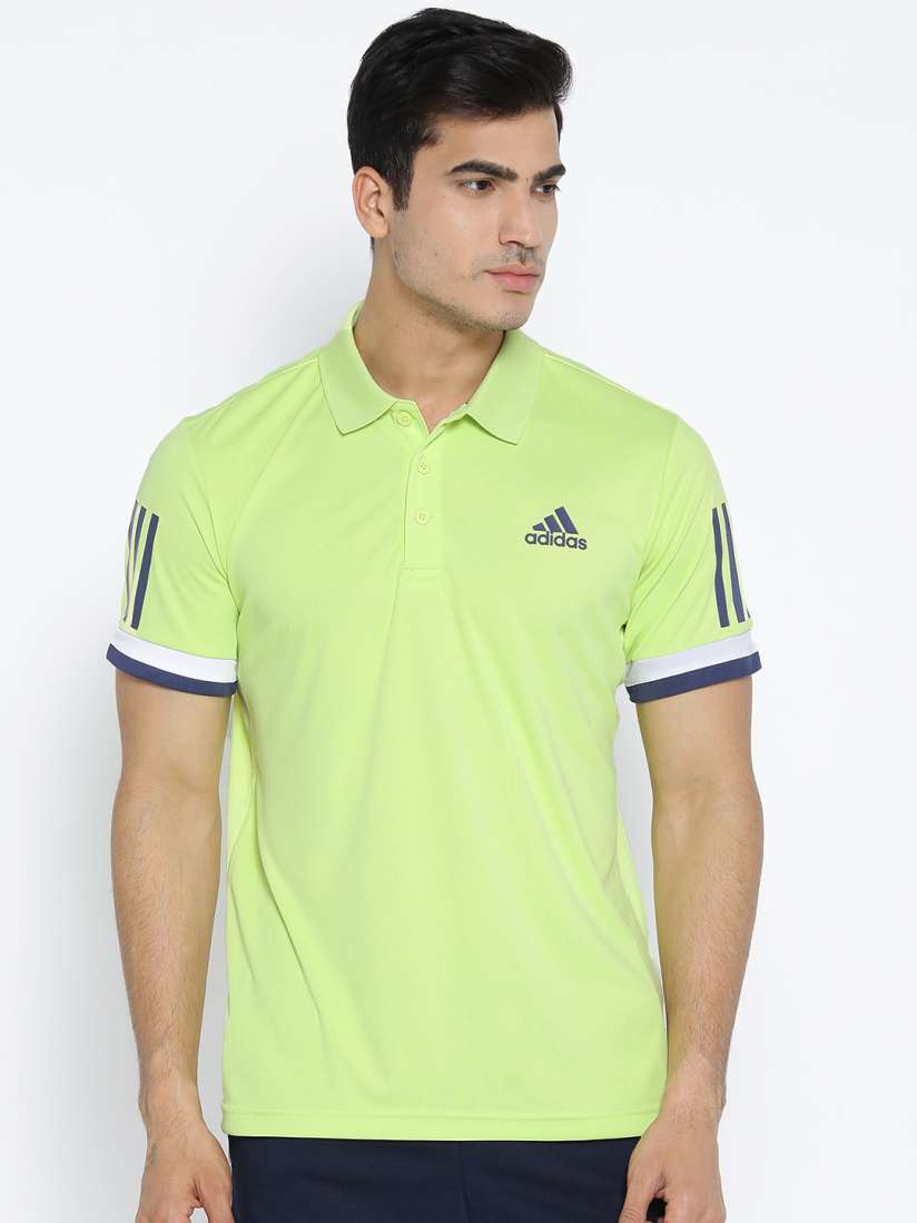 Buy ADIDAS Men Lime Green Club Solid Tennis Polo T shirt Tshirts for Men 2450833 Myntra