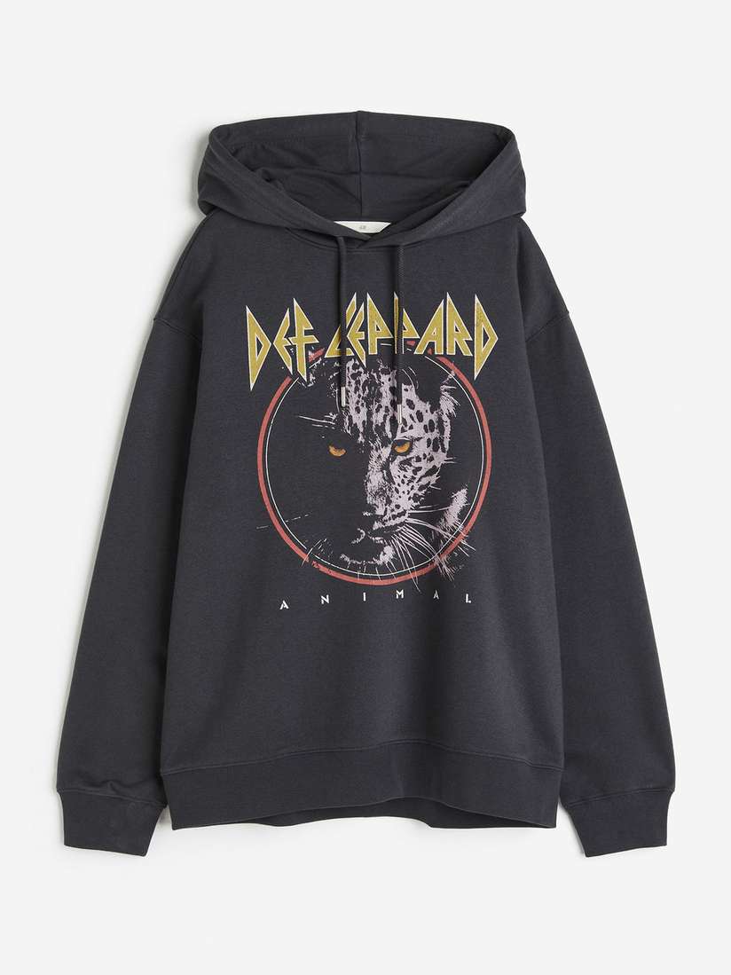 motif front hoodie
