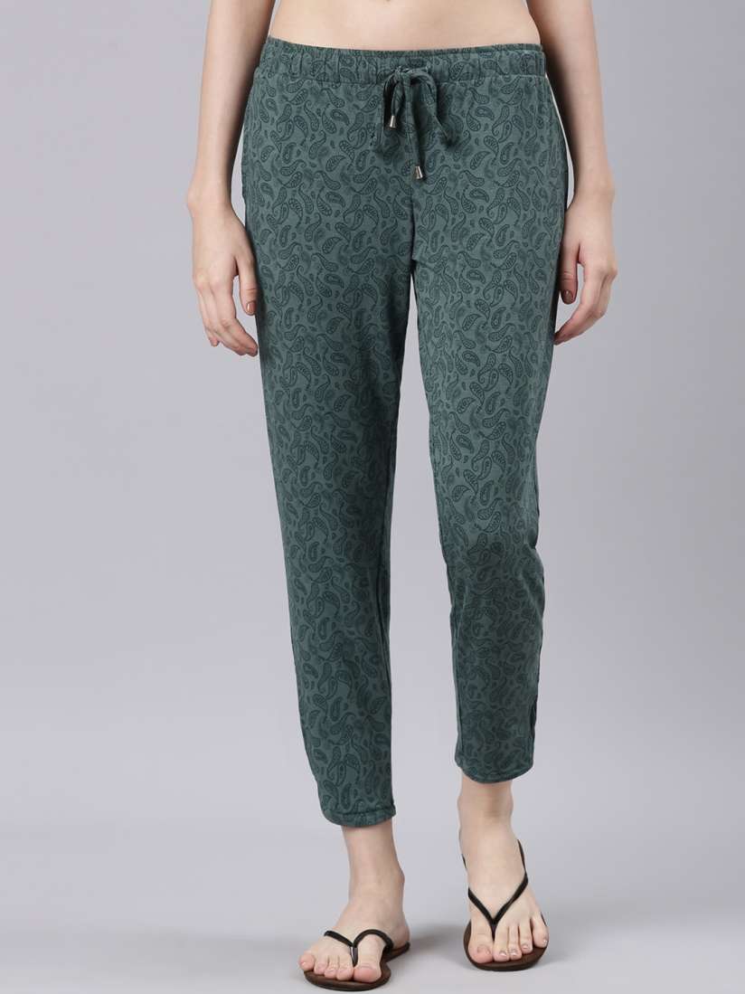 Buy Enamor Women Printed Mid Rise 4 Way Stretch Lounge Pants Lounge Pants for Women 24510224 Myntra