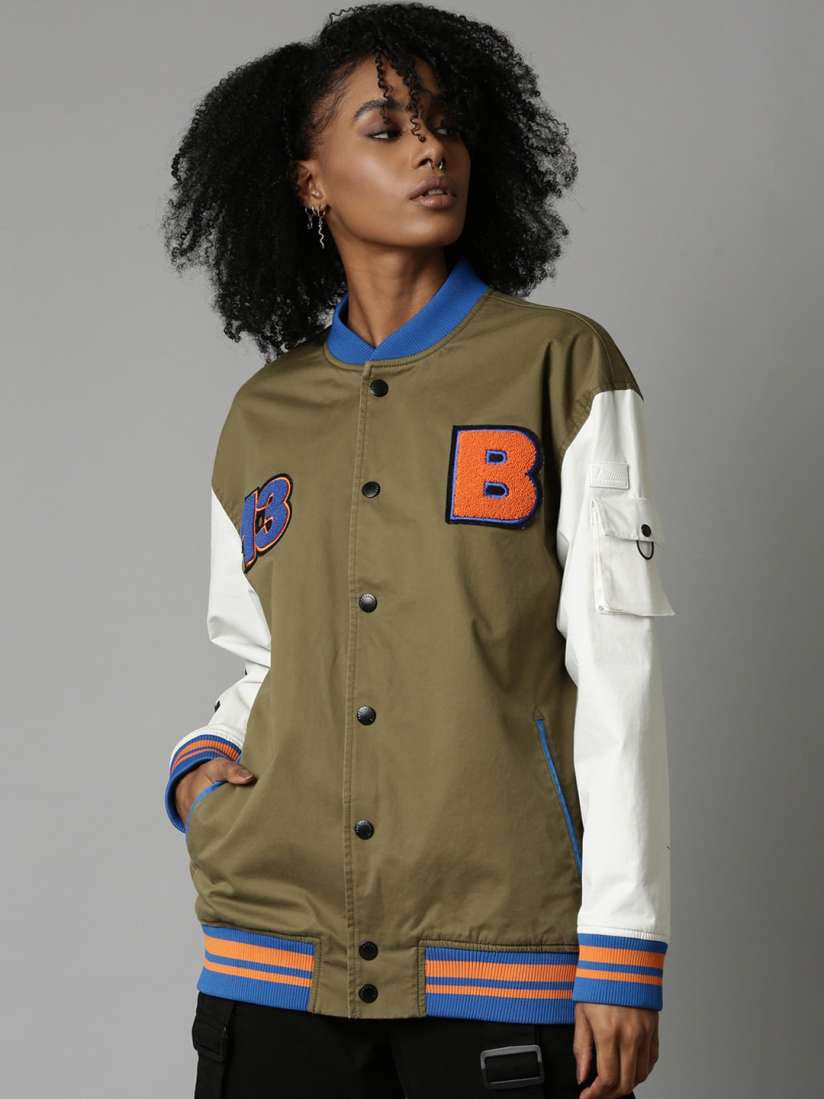 Graphic varsity jackets clearance