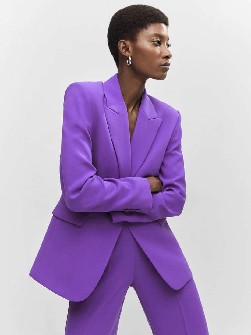 Buy MANGO Solid Single Breasted Formal Blazer Blazers for Women 24518884 Myntra