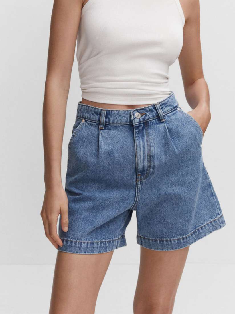 Slouchy denim shorts online