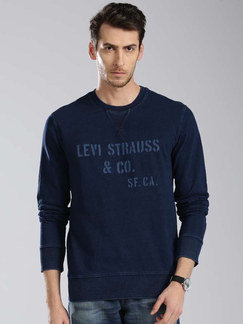 Buy Levis Men Blue Printed Sweatshirt Sweatshirts for Men 2451929 Myntra
