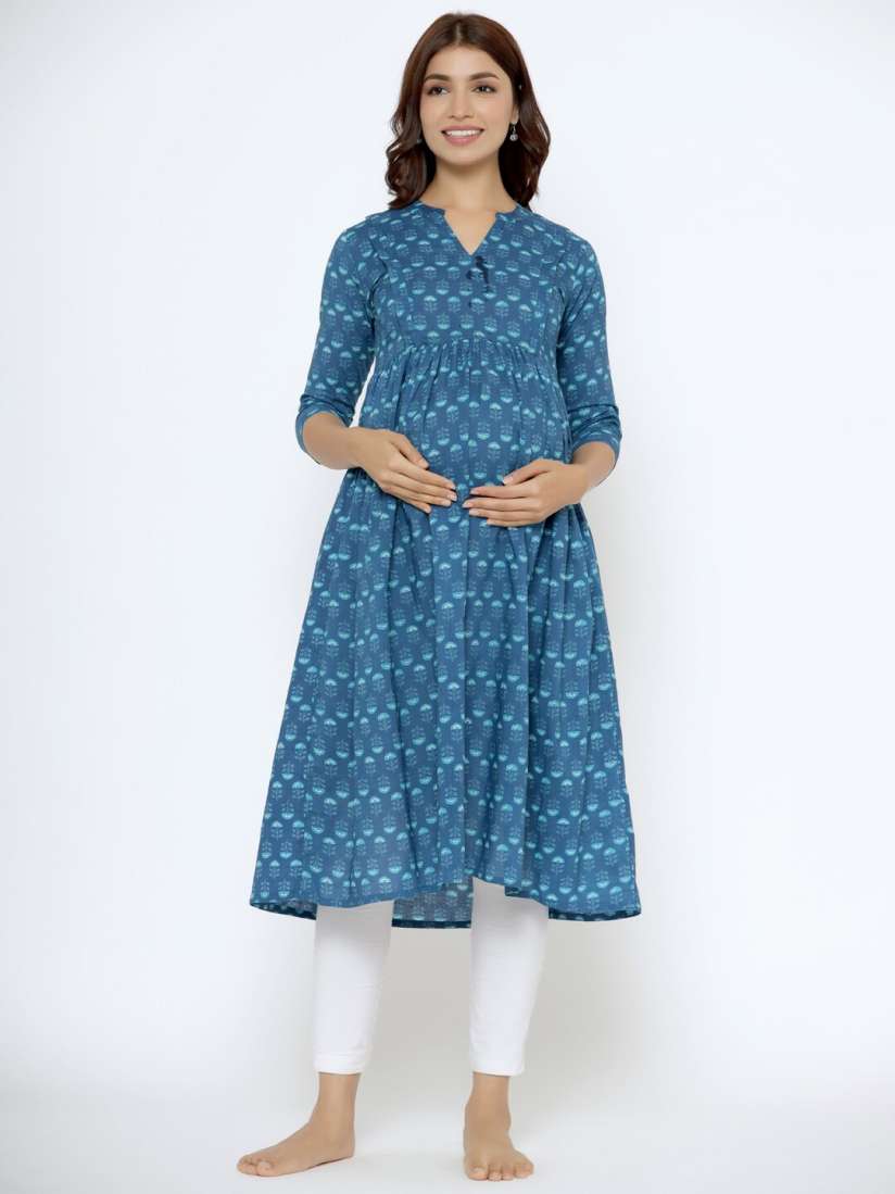Buy CRAFIQA Floral Printed Pure Cotton Maternity Nursing Kurta Kurtas for Women 24520126 Myntra