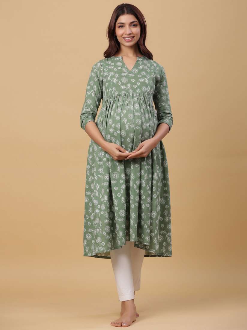 Buy CRAFIQA Floral Printed Pure Cotton Maternity Nursing Kurta Kurtas for Women 24520128 Myntra