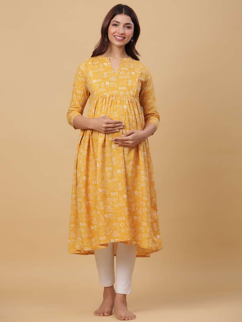 Buy CRAFIQA Floral Printed Pure Cotton Maternity Nursing Kurta Kurtas for Women 24520162 Myntra