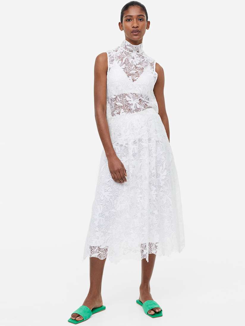 White lace skirt h&m discount