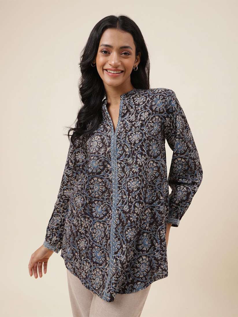 Buy Fabindia Ethnic Motifs Printed Pure Cotton Kurti Kurtis for Women 24524720 Myntra