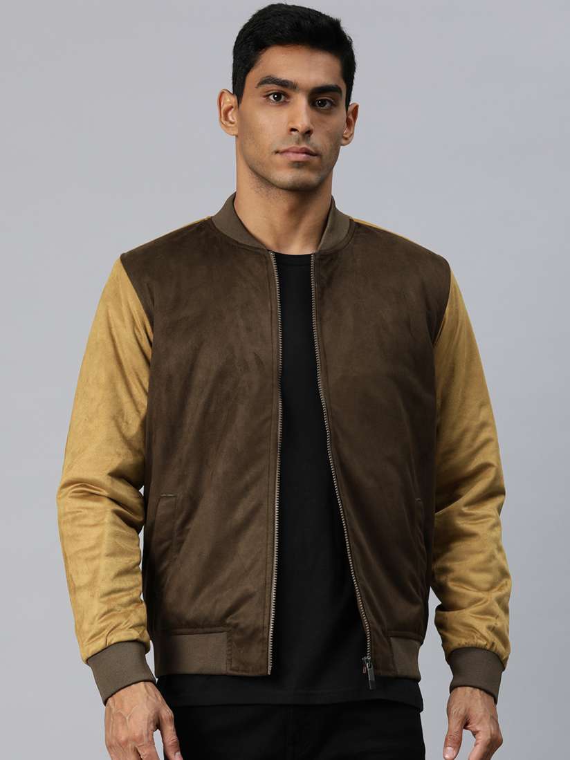 Suede open front jacket top