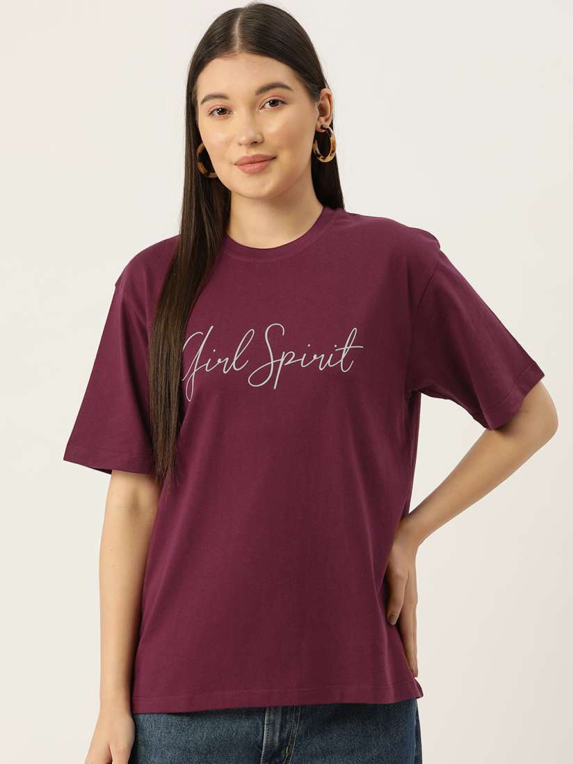Buy Slenor Women Typography Printed T shirt Tshirts for Women 24526438 Myntra
