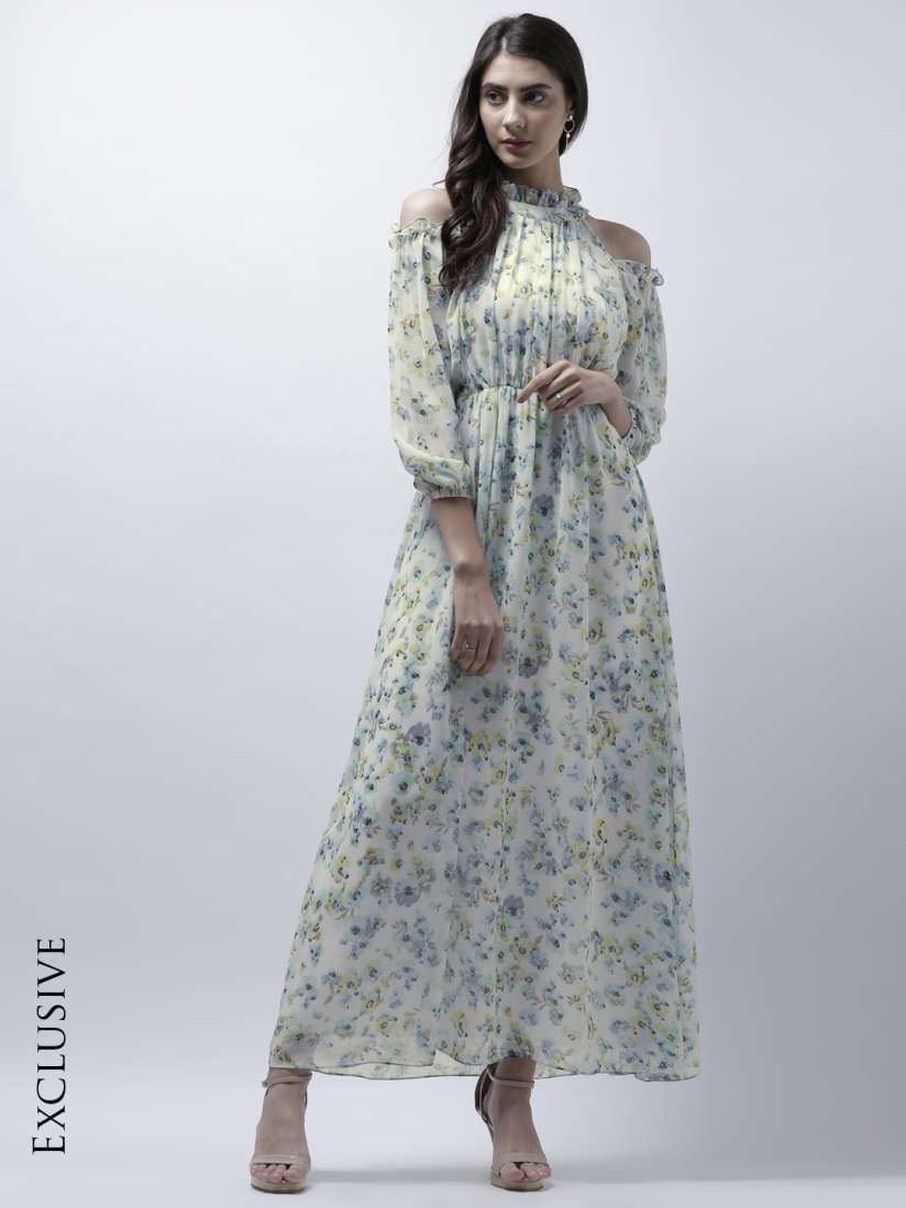 Cold shoulder dress myntra on sale