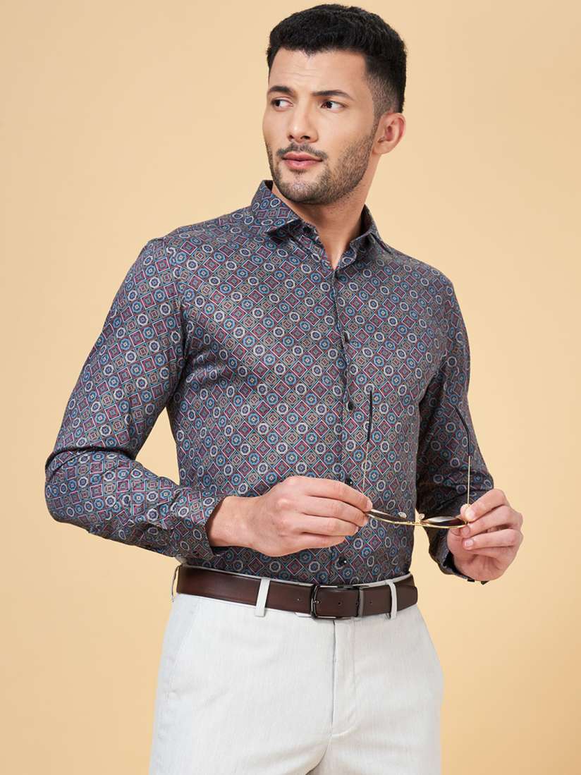Buy Peregrine by Pantaloons Slim Fit Floral Printed Cotton Formal Shirt Shirts for Men 24528568 Myntra
