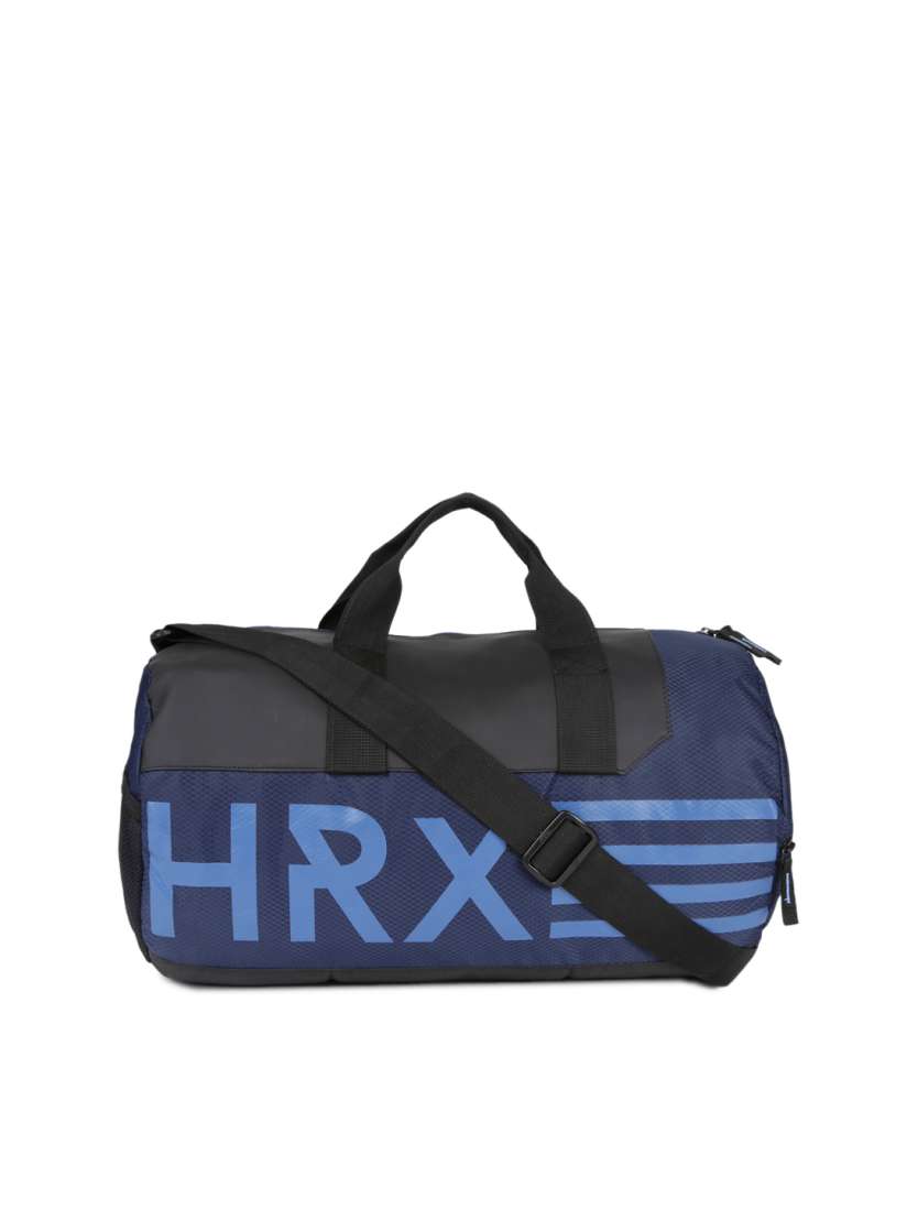 Buy HRX by Hrithik Roshan Unisex Navy Blue Black Brand Logo Training Duffel Bag Duffel Bag for Unisex 2453344 Myntra