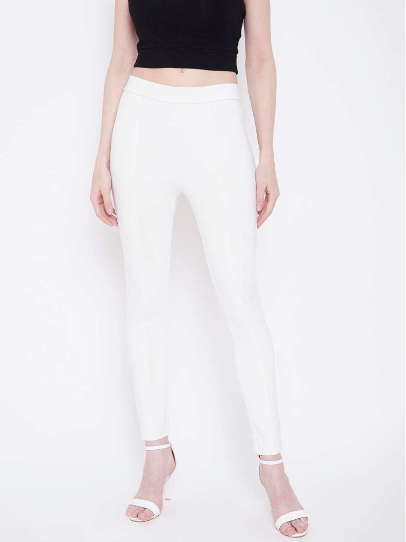 White jeggings myntra 2025