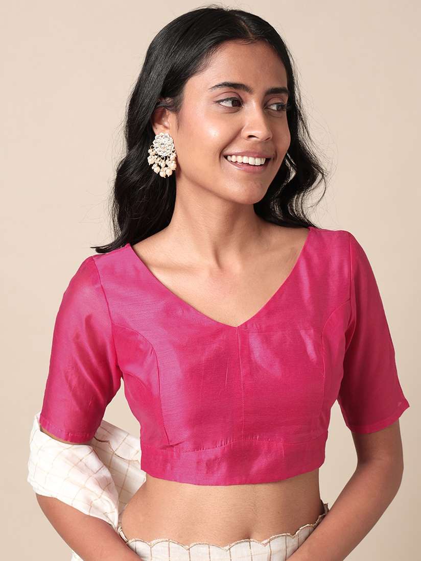 Buy Saaki V-Neck Saree Blouse - Saree Blouse for Women 24535632 