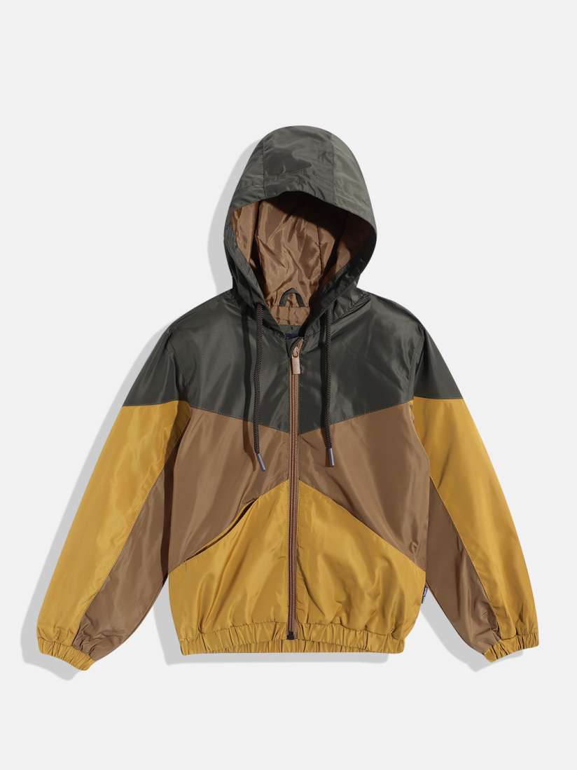 Buy Indian Terrain Boys Colourblocked Hooded Bomber Jacket Jackets for Boys 24539986 Myntra