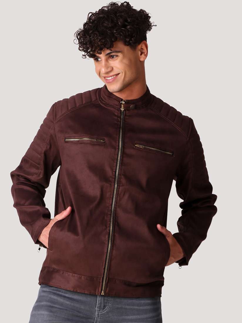 Buy Leather Retail Men Lightweight Biker Jacket Jackets for Men 24540538 Myntra