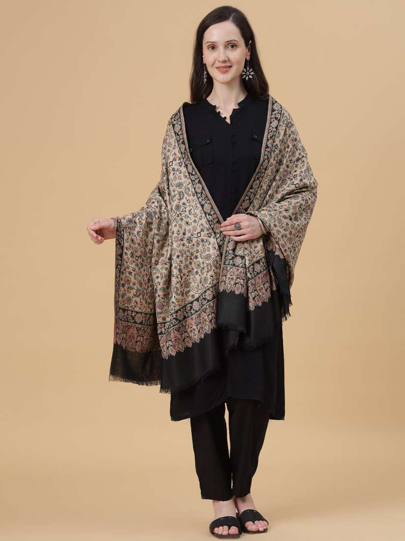 Buy Zamour Floral Woven Design Shawl Shawl for Women 24541300 Myntra