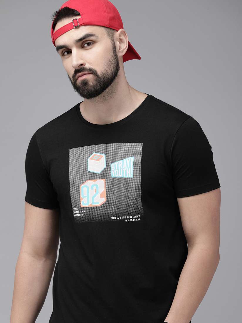 Buy SPYKAR Printed Slim Fit T shirt Tshirts for Men 24541342 Myntra