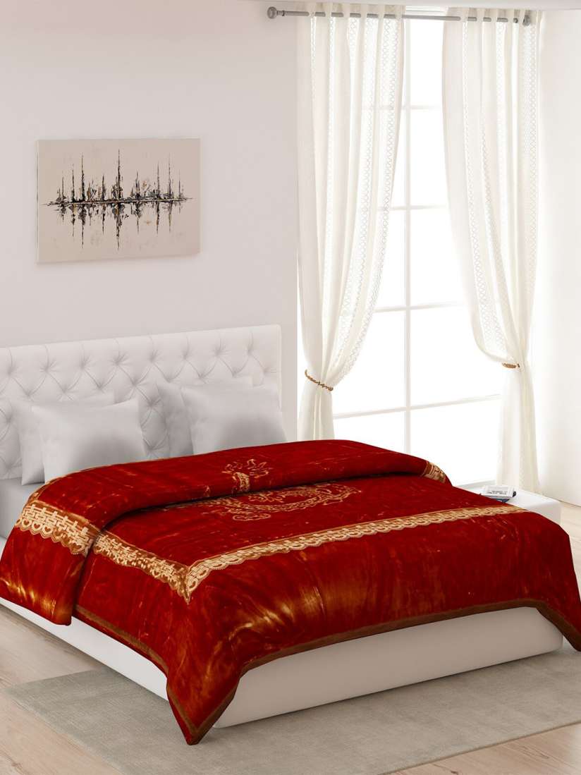 Buy Monte Carlo Rust Floral Heavy Winter Double Bed Blanket Blankets Quilts and Dohars for Unisex 24542398 Myntra