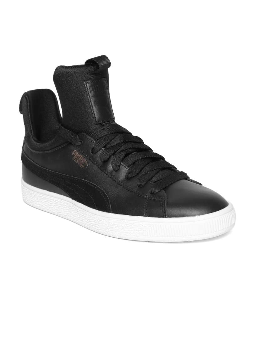 Buy Puma Women Black Basket Fierce Solid Leather Sneakers Casual Shoes for Women 2454606 Myntra