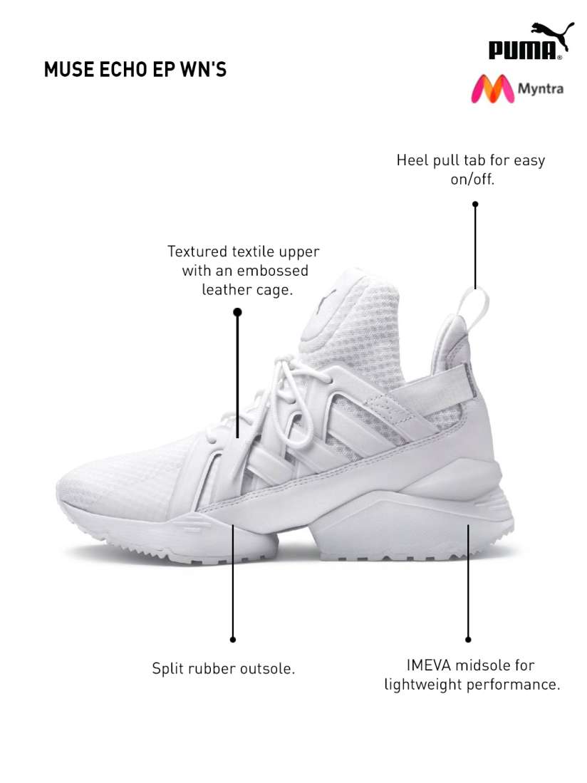 Buy Puma Women White Muse Echo EP MId Top Sneakers Casual Shoes for Women 2454630 Myntra