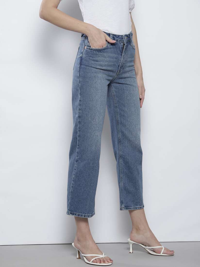 Buy DOROTHY PERKINS Women Petite Cotton Straight Fit Light Fade Jeans Jeans for Women 24547402 Myntra