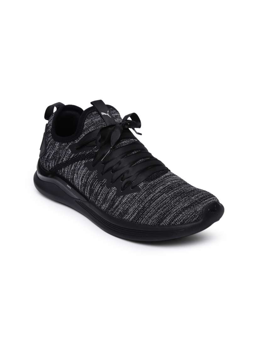Buy Puma Women Black Charcoal Grey IGNITE Flash evoKNIT Satin EP Training Shoes Sports Shoes for Women 2454890 Myntra