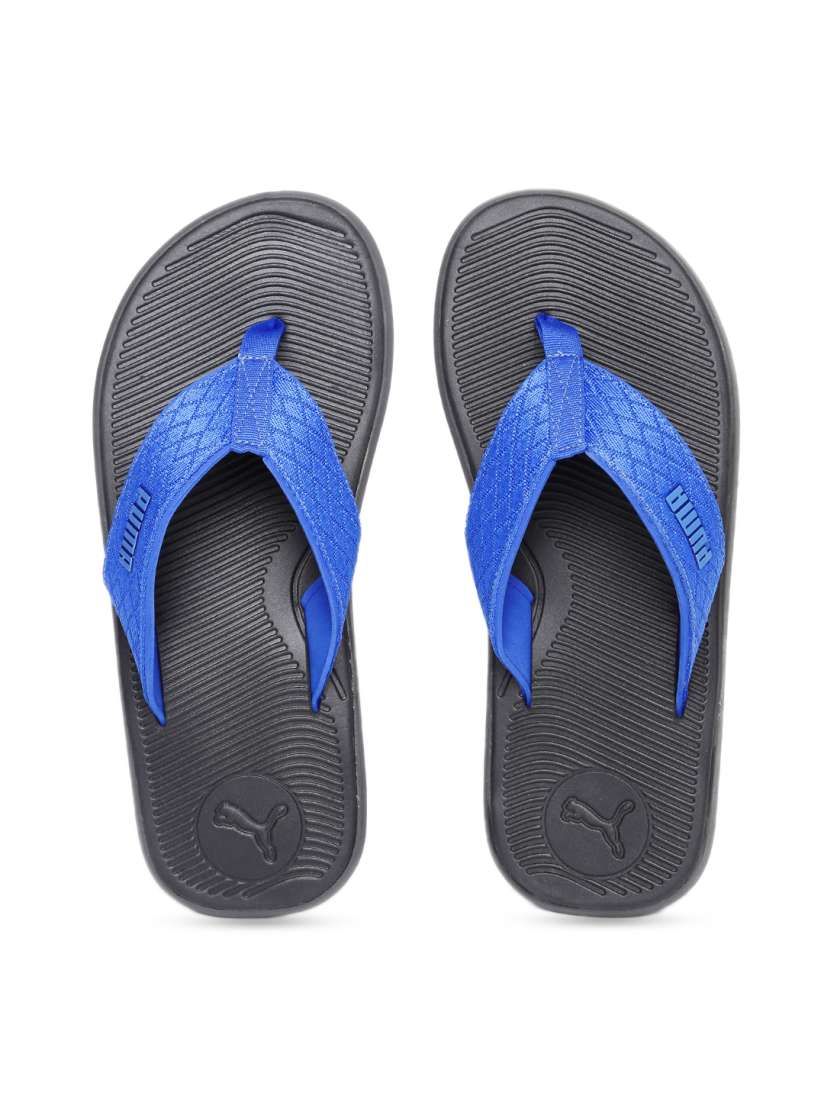Buy Puma Men Black Blue Solid Thong Flip Flops Flip Flops for Men 2454896 Myntra