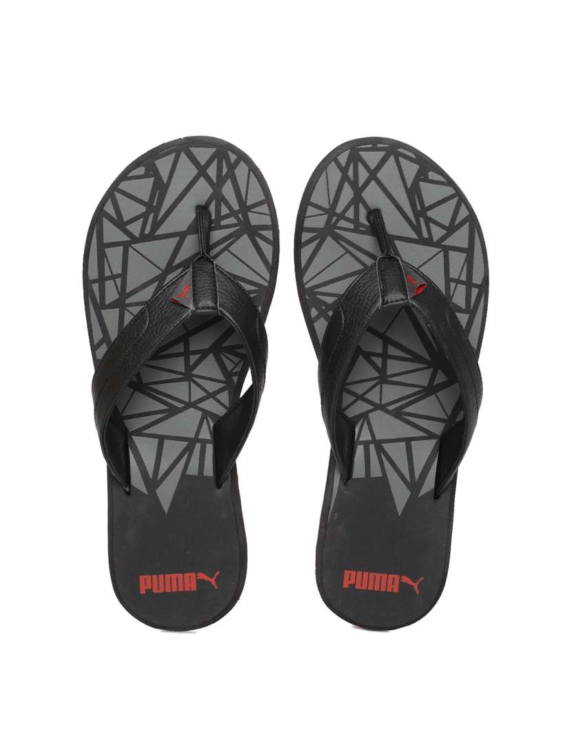 Puma wrens black flip flops on sale
