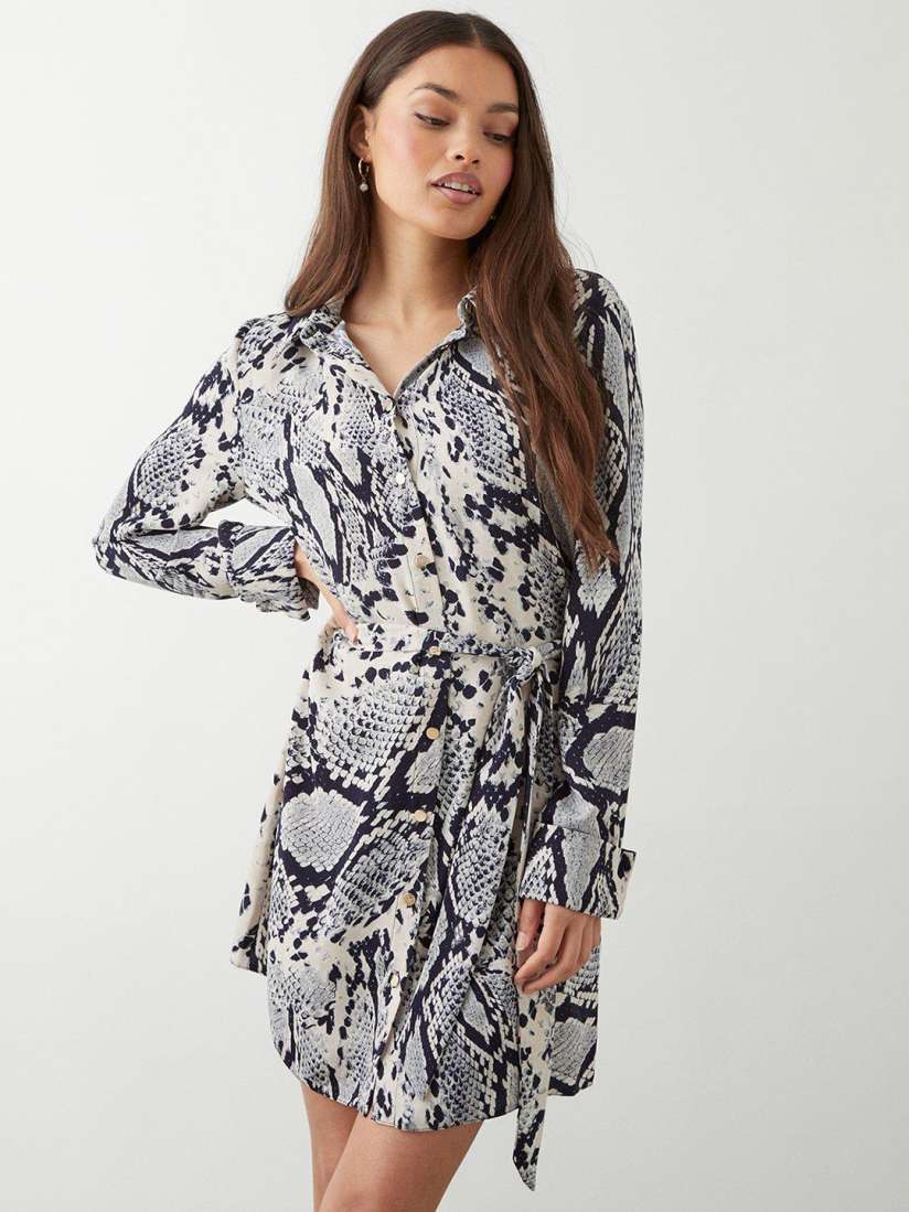 Snake print dress petite top