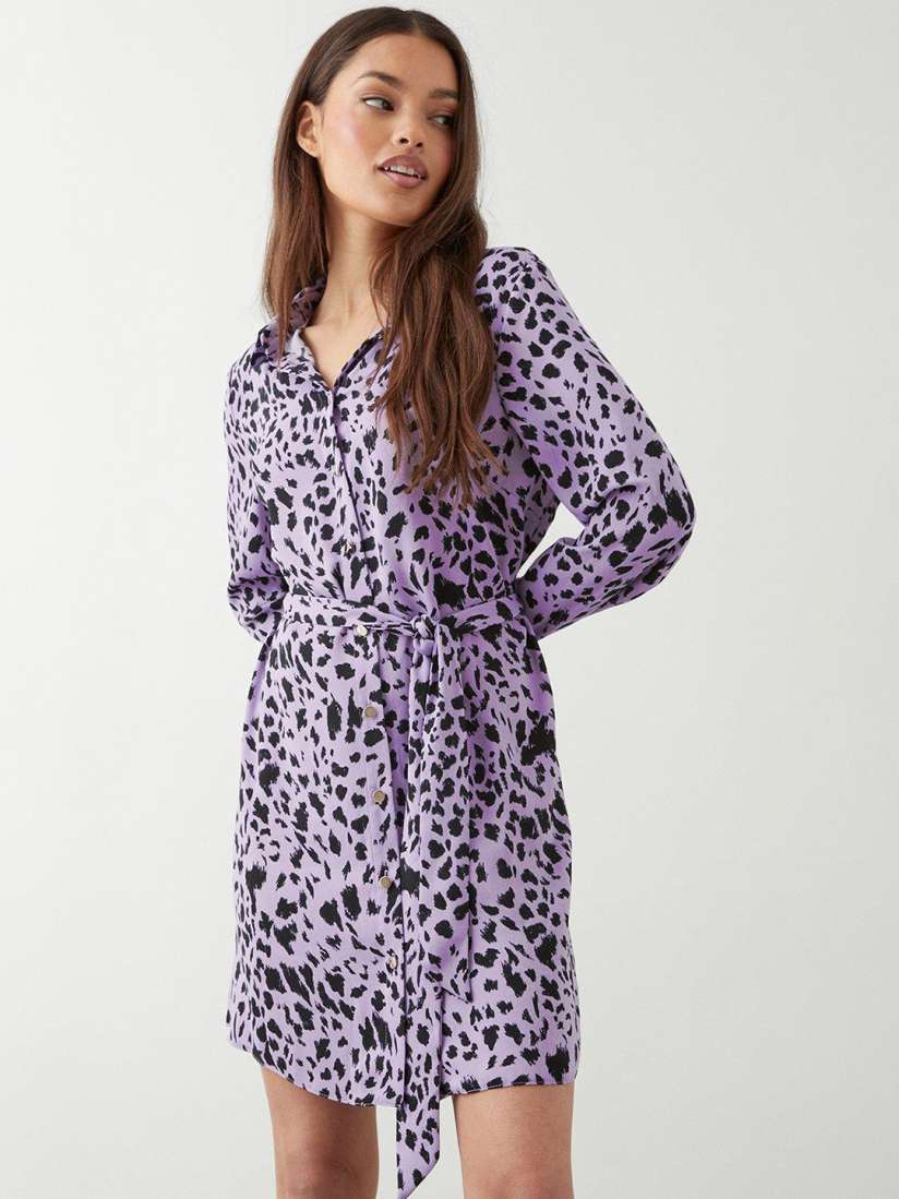 Dorothy perkins animal print shirt dress clearance