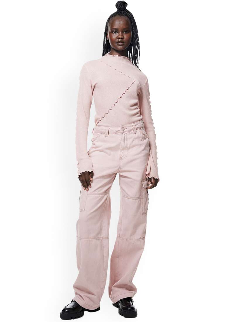 Buy H M Women Pure Cotton Twill Cargo Trousers Trousers for Women 24554736 Myntra